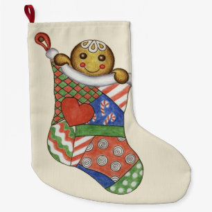 Gingerbread Boy Stocking Grote Kerstsok