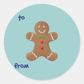 Gingerbread Boy-to/from Sticker (Voorkant)