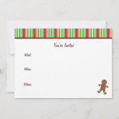 Gingerbread Boy Uitnodigingen (Achterkant)