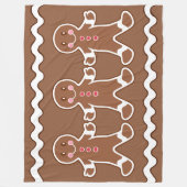 Gingerbread Boys Fleece Deken (Voorkant)
