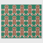Gingerbread Boys Holiday Wapping Paper Cadeaupapier (Vlak)