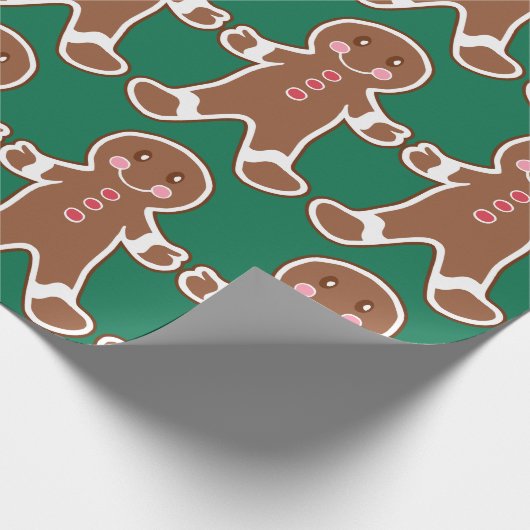 Gingerbread Boys Holiday Wapping Paper Cadeaupapier (Hoek)