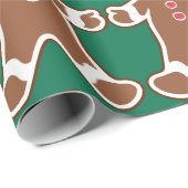Gingerbread Boys Holiday Wapping Paper Cadeaupapier (Rol Hoek)