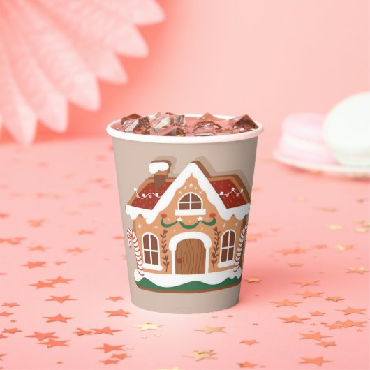 GingerBread Bruine Papieren Bekers (Insitu)