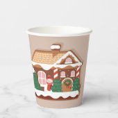 GingerBread Bruine Papieren Bekers (Achterkant)