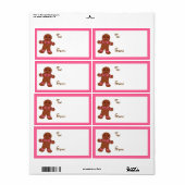 Gingerbread Cadeau Label Label (Full Sheet)