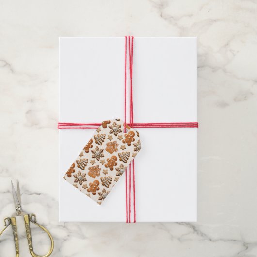 Gingerbread Cadeaulabel (Met Touw)