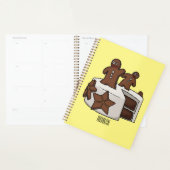 Gingerbread cake cartoon illustratie planner (Display)