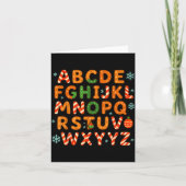 Gingerbread Candy Cane Alphabet Christmas Letters Kaart (Voorkant)