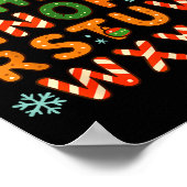 Gingerbread Candy Cane Alphabet Christmas Letters  Poster (Hoek)