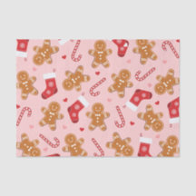 Gingerbread Candy Cane Kousen Roze Kerst