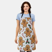 Gingerbread Candy Canes & Holly Sprigs Christmas Schort (Gedragen)