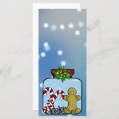 Gingerbread & Candy Jar Christmas Kaart (Voorkant / Achterkant)