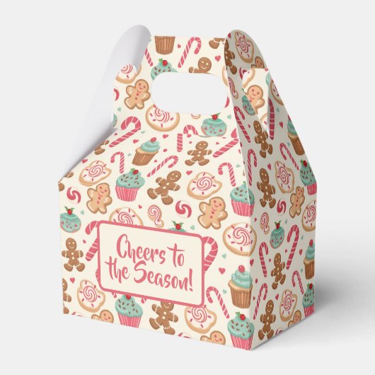 Gingerbread Candyland Christmas Pattern Bedankdoosjes (Voorkant Zijde)