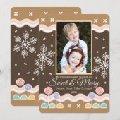 GINGERBREAD CANDYLAND HOLIDAIRE FOTOKAART FEESTDAGENKAART (Voorkant / Achterkant)