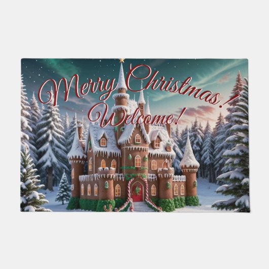 Gingerbread Castle uit het kerstbos Deurmat (Voorkant)