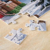 Gingerbread Castle uit het kerstbos Legpuzzel (Zijkant)