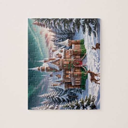 Gingerbread Castle uit het kerstbos Legpuzzel (Verticaal)
