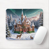 Gingerbread Castle uit het kerstbos Muismat (Met muis)