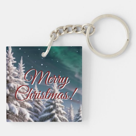 Gingerbread Castle uit het kerstbos Sleutelhanger (Achterkant)