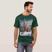 Gingerbread Castle uit het kerstbos T-shirt (Voorkant volledig)
