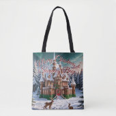 Gingerbread Castle uit het kerstbos Tote Bag (Voorkant)