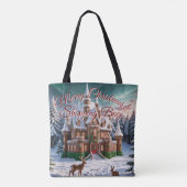 Gingerbread Castle uit het kerstbos Tote Bag (Achterkant)