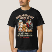Gingerbread Cat Baking Co Purrfect Spice Christmas T-shirt (Voorkant)