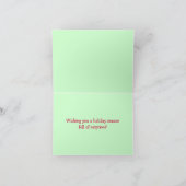 Gingerbread Cat Christmas Kaart (Binnen)