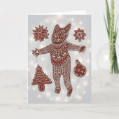 Gingerbread Cat  & Cookies, 2025 Kaart (Voorkant)