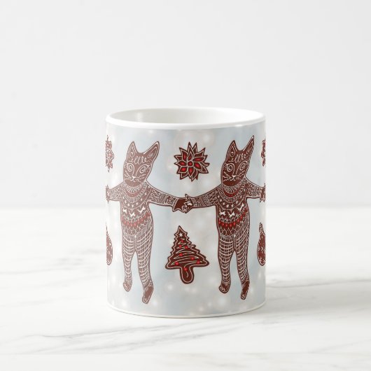 Gingerbread Cat &  Cookies, Christmas 2025 Mug Koffiemok (Center)