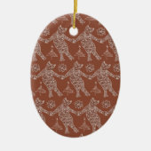 Gingerbread Cat & Cookies Christmas Tree Ornament (Voorkant)