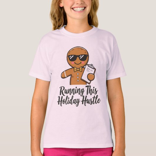 Gingerbread CEO Shirt – Running This Holiday Hustl (Voorkant)