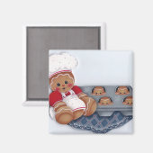 Gingerbread Chef en Baby Ginger Muffins Magnet (Voorkant / Achterkant)