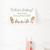 Gingerbread Christmas baby shower banner (Insitu)