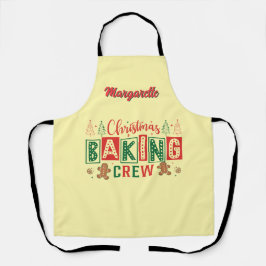 Gingerbread Christmas Baking Crew gepersonaliseerd Schort