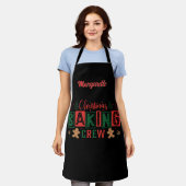 Gingerbread Christmas Baking Crew gepersonaliseerd Schort (Gedragen)