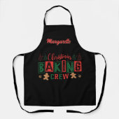 Gingerbread Christmas Baking Crew gepersonaliseerd Schort (Voorkant)