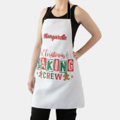 Gingerbread Christmas Baking Crew gepersonaliseerd Schort (Insitu)