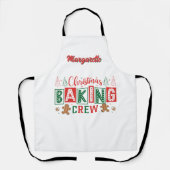 Gingerbread Christmas Baking Crew gepersonaliseerd Schort (Voorkant)