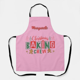 Gingerbread Christmas Baking Crew gepersonaliseerd Schort