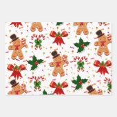 Gingerbread Christmas Candy Ribbon Inpakpapier Vel (Voorkant 2)