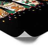 Gingerbread Christmas Coffee Cute Sweet Winter Hol Poster (Hoek)