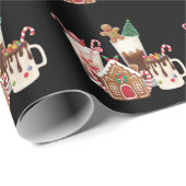 Gingerbread Christmas Coffee Lover Gift Kerstmis Cadeaupapier (Rol Hoek)