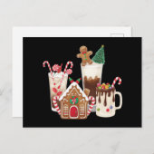 Gingerbread Christmas Coffee Lover Gift Kerstmis Feestdagenkaart (Voorkant / Achterkant)