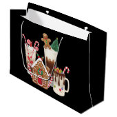 Gingerbread Christmas Coffee Lover Gift Kerstmis Groot Cadeauzakje (Voorkant Gekanteld)