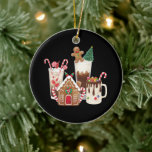 Gingerbread Christmas Coffee Lover Gift Kerstmis Keramisch Ornament<br><div class="desc">Gingerbread Christmas Coffee Lover Gift Kerstvakantie</div>