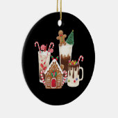 Gingerbread Christmas Coffee Lover Gift Kerstmis Keramisch Ornament (Rechts)