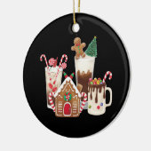 Gingerbread Christmas Coffee Lover Gift Kerstmis Keramisch Ornament (Links)
