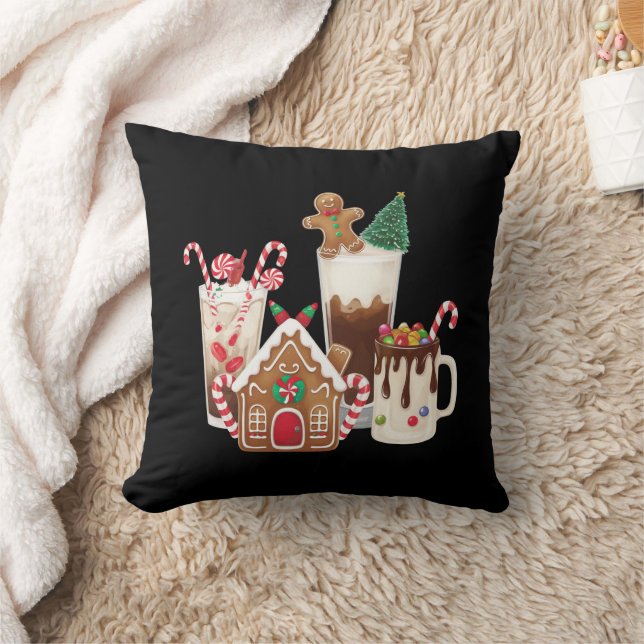 Gingerbread Christmas Coffee Lover Gift Kerstmis Kussen (Deken)